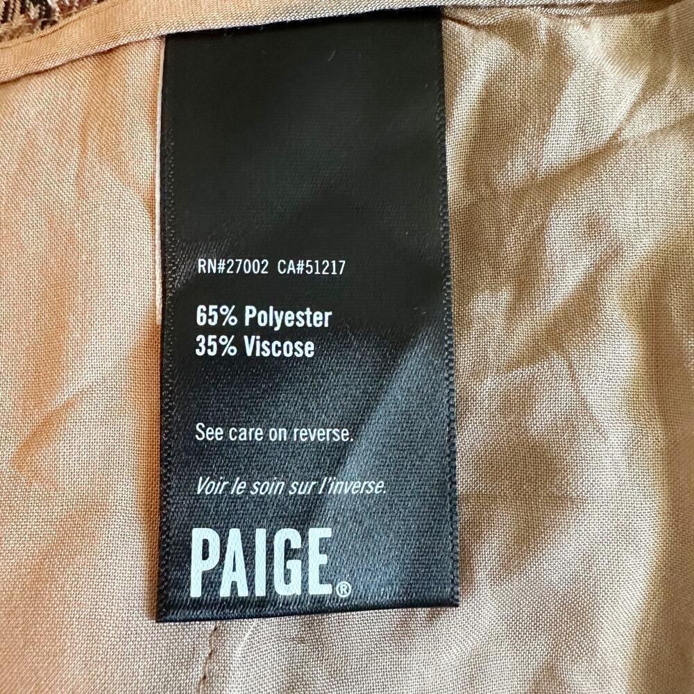 PAIGE Avedon Trousers Bronze Dust Multi Size 14 Business Casual Office - Picture 5 of 14